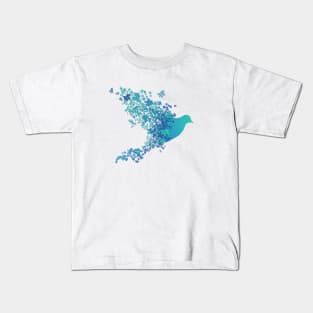blue Bird Illustration Kids T-Shirt